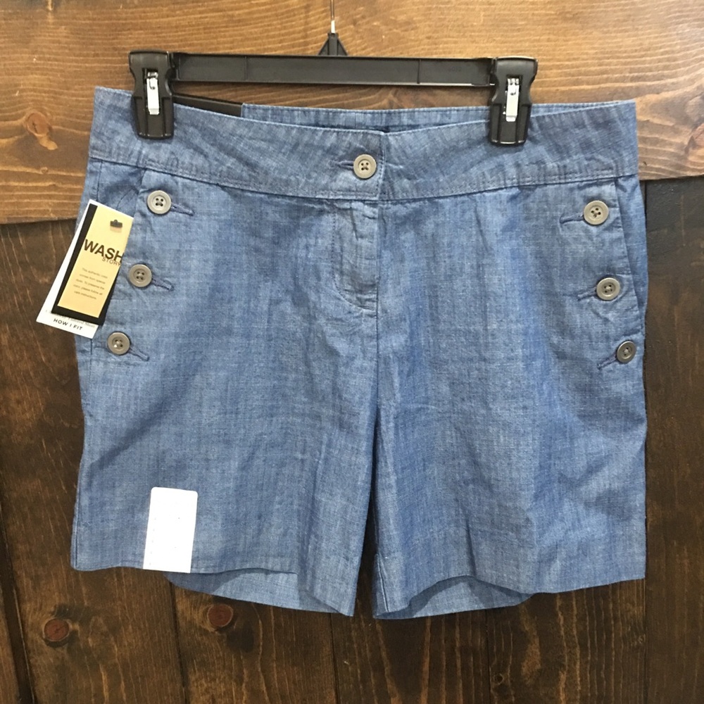 ⚓️Ladies size4 Nautical Chambray Tailored Shorts🐟